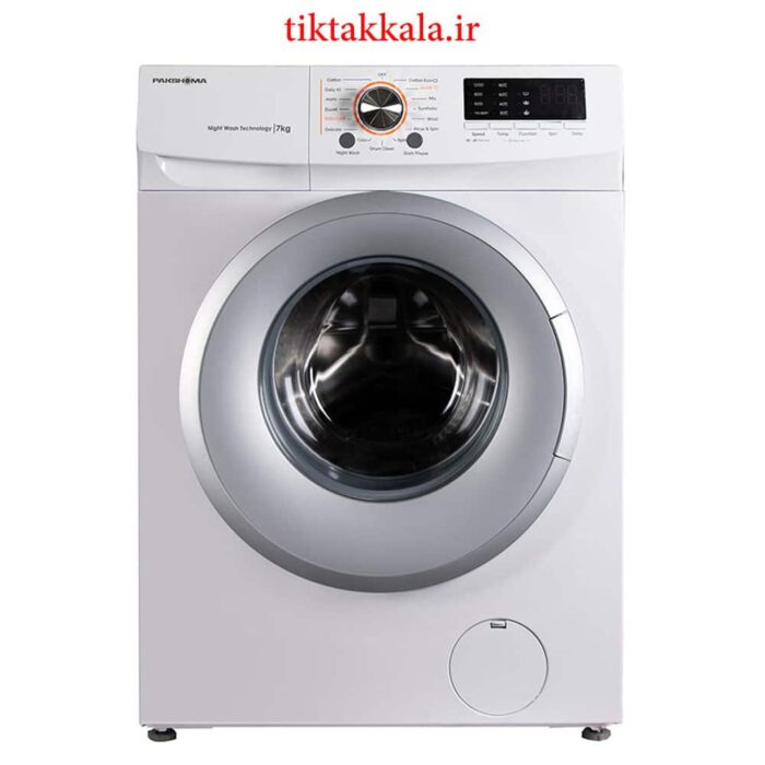 عکس و تصویر ماشین لباسشویی پاکشوما مدل TFU-73200 ظرفیت 7 کیلوگرم سفید درب سیلور ( نقره ای )